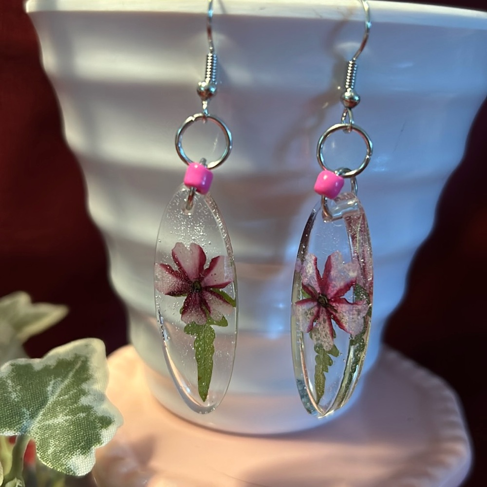 New handcrafted dried flower 🌸 earrings #3